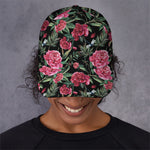 Watercolor Peony Pattern Print Baseball Cap