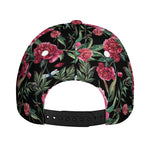 Watercolor Peony Pattern Print Baseball Cap