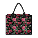 Watercolor Peony Pattern Print Canvas Tote Bag