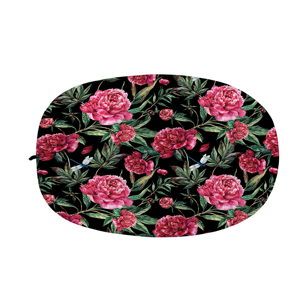 Watercolor Peony Pattern Print Car Side Mirror Covers