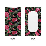 Watercolor Peony Pattern Print Changing Pad Cover