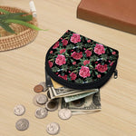 Watercolor Peony Pattern Print Coin Purse