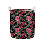 Watercolor Peony Pattern Print Collapsible Laundry Basket