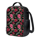 Watercolor Peony Pattern Print Crossbody Lunch Bag