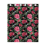 Watercolor Peony Pattern Print Curtain