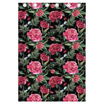 Watercolor Peony Pattern Print Curtain