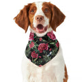 Watercolor Peony Pattern Print Dog Bandana