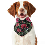 Watercolor Peony Pattern Print Dog Bandana