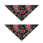Watercolor Peony Pattern Print Dog Bandana