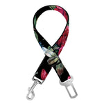 Watercolor Peony Pattern Print Dog Seat Belt