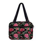 Watercolor Peony Pattern Print Double Strap Bible Bag