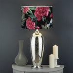 Watercolor Peony Pattern Print Drum Lamp Shade