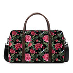 Watercolor Peony Pattern Print Duffle Bag