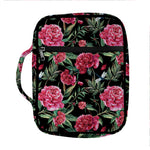Watercolor Peony Pattern Print Front Pocket Bible Bag