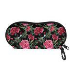 Watercolor Peony Pattern Print Glasses Case