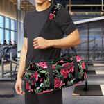Watercolor Peony Pattern Print Gym Bag