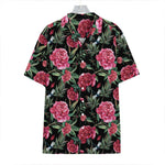 Watercolor Peony Pattern Print Hawaiian Shirt