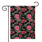 Watercolor Peony Pattern Print House Flag
