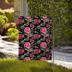Watercolor Peony Pattern Print House Flag