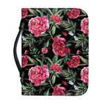 Watercolor Peony Pattern Print Leather Bible Cover
