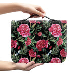 Watercolor Peony Pattern Print Leather Bible Cover