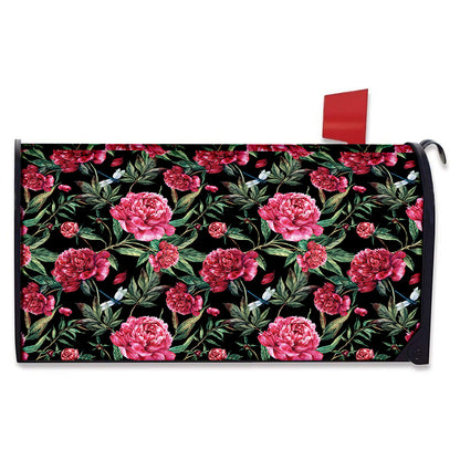 Watercolor Peony Pattern Print Mailbox Cover