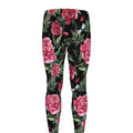 Watercolor Peony Pattern Print Men's Leggings