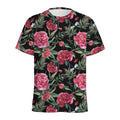Watercolor Peony Pattern Print Men's Athletic T-Shirt