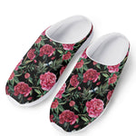 Watercolor Peony Pattern Print Mesh Casual Shoes