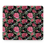 Watercolor Peony Pattern Print Mouse Pad