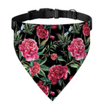 Watercolor Peony Pattern Print Over The Collar Dog Bandana
