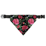 Watercolor Peony Pattern Print Over The Collar Dog Bandana