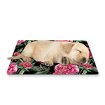 Watercolor Peony Pattern Print Pet Cooling Mat Cover
