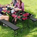 Watercolor Peony Pattern Print Picnic Table Cover