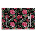 Watercolor Peony Pattern Print Placemat