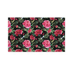 Watercolor Peony Pattern Print Polyester Flag