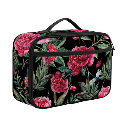 Watercolor Peony Pattern Print Portable Lunch Bag