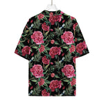 Watercolor Peony Pattern Print Rayon Hawaiian Shirt