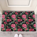 Watercolor Peony Pattern Print Rubber Doormat