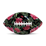 Watercolor Peony Pattern Print Rugby Ball