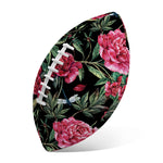Watercolor Peony Pattern Print Rugby Ball