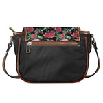 Watercolor Peony Pattern Print Saddle Bag