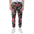 Watercolor Peony Pattern Print Joggers