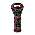 Watercolor Peony Pattern Print Single Neoprene Wine Tote