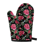 Watercolor Peony Pattern Print Single Oven Mitt