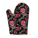 Watercolor Peony Pattern Print Single Oven Mitt