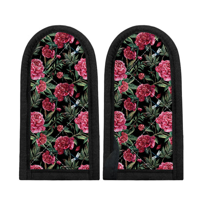 Watercolor Peony Pattern Print Skillet Handle Cover