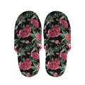 Watercolor Peony Pattern Print Slippers