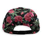 Watercolor Peony Pattern Print Snapback Cap