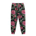 Watercolor Peony Pattern Print Sweatpants